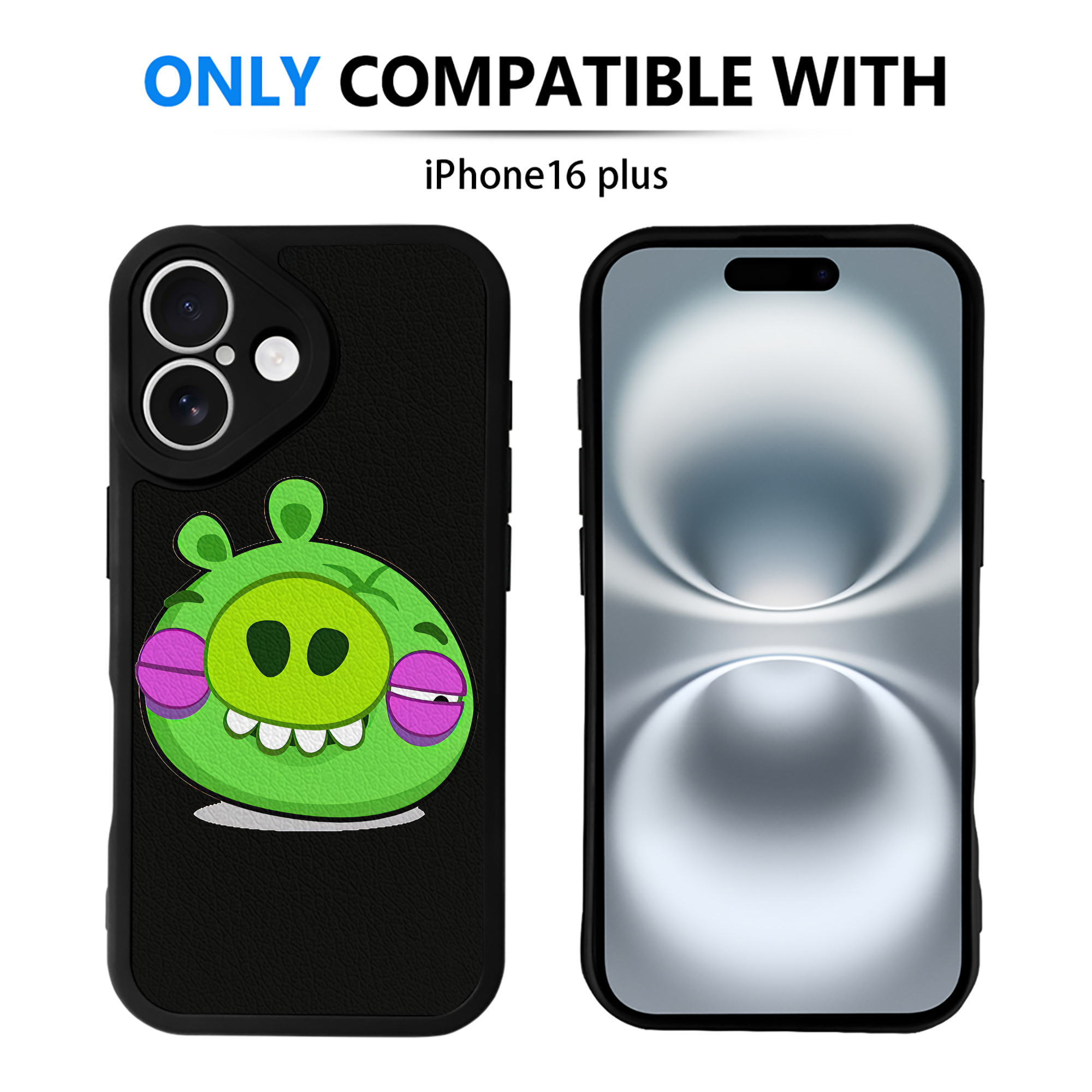 （画像用） Angry Birds アングリーバード 【iPhone 16シリーズ対応】シリコンスマホケース（レザー調） 材質：シリコン